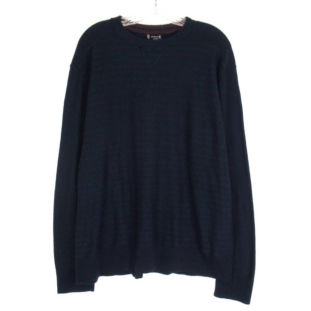 SMARTWOOL Navy Crewneck Sweatshirt Wool Blend Mens Size XL